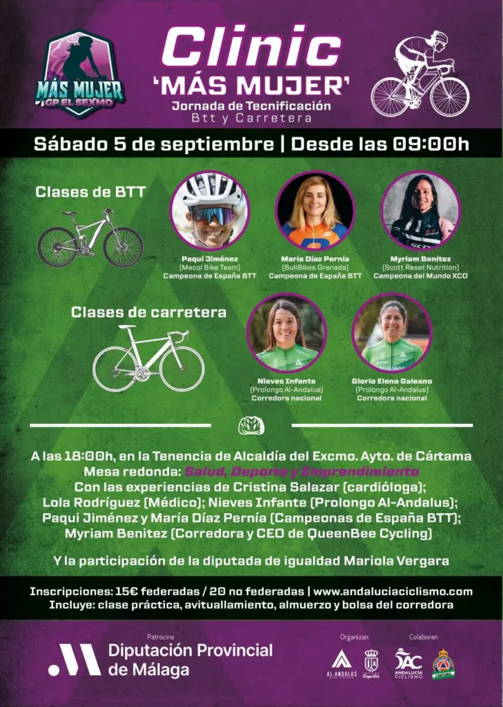 I Clinic Más Mujer de ciclismo en Cártama
