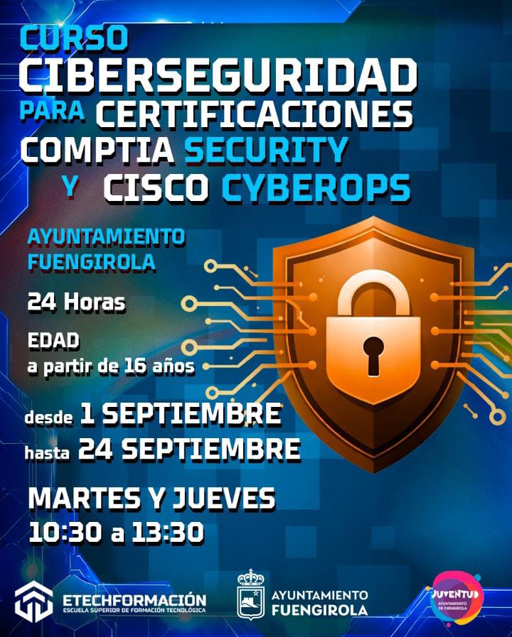 Curso de ciberseguridad para certificaciones CompTIA Security+ y Cisco CyberOps