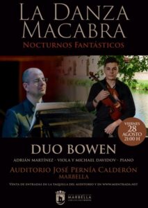 El Dúo Bowen ofrecerá en Marbella el concierto «La danza macabra. Nocturnos fantásticos»