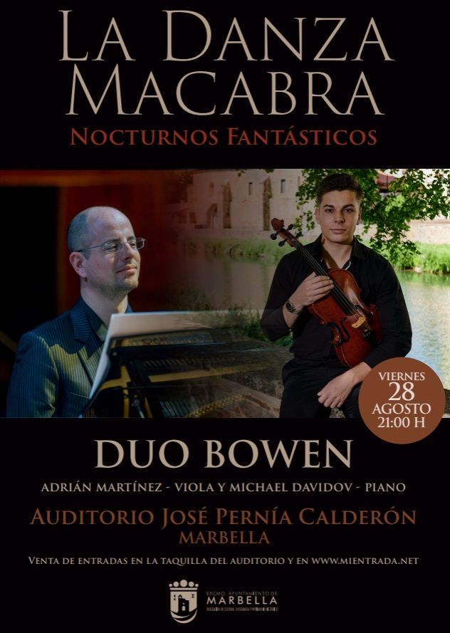 El Dúo Bowen ofrecerá en Marbella el concierto «La danza macabra. Nocturnos fantásticos»