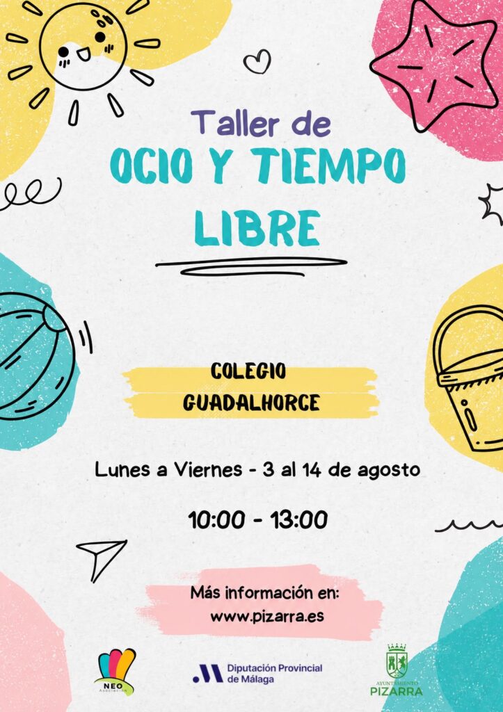 Pizarra abre las inscripciones para los Talleres de Ocio y Tiempo Libre de agosto