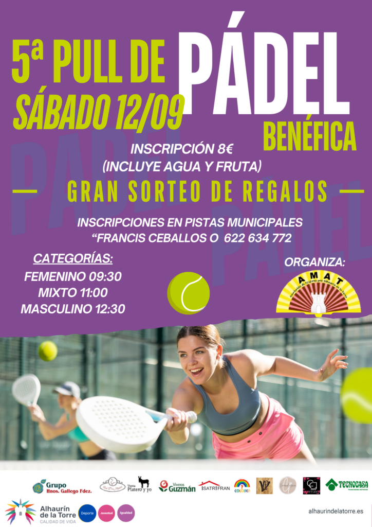 AMAT celebra este sábado su quinta Pull de Pádel benéfica