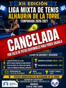 Alhaurín se queda sin su liga de tenis